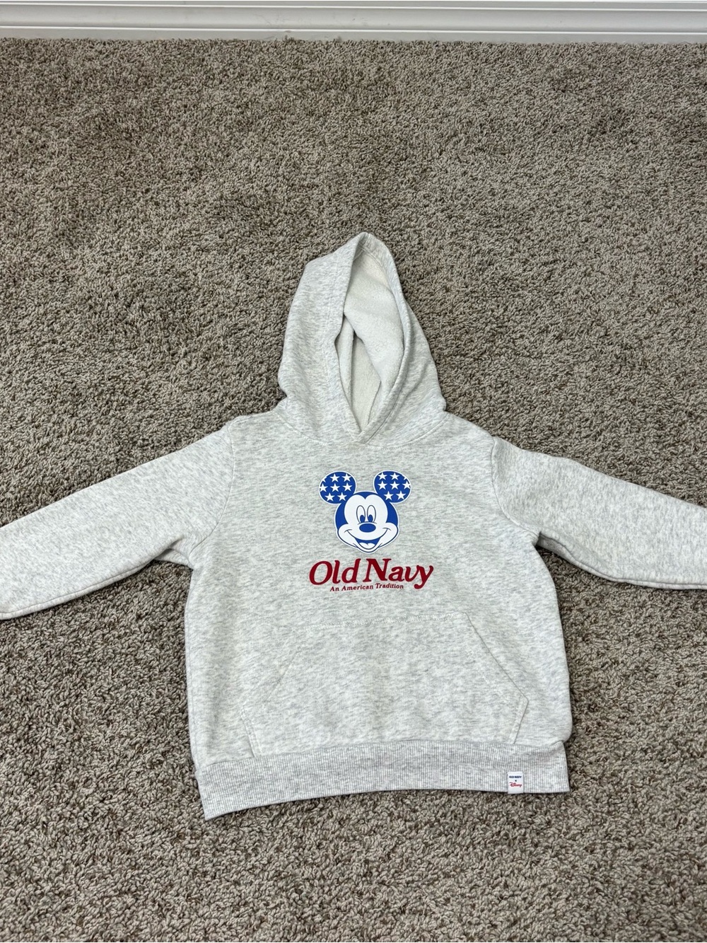 Old Navy x Disney Mickey Mouse Unisex Logo-Graphic Flag Hoodie for Toddler